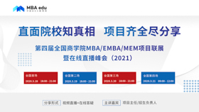 【預(yù)告】復(fù)旦大學(xué)MBA應(yīng)邀出席第四屆MBA項(xiàng)目聯(lián)展暨在線直播峰會(huì)