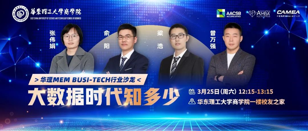 活動回顧 | 華理MEM Busi-Tech 行業沙龍：探索數據時代，賦能商業未來